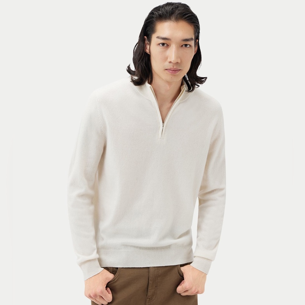 Gobi Half-Zip Cashmere Sweater Size XL